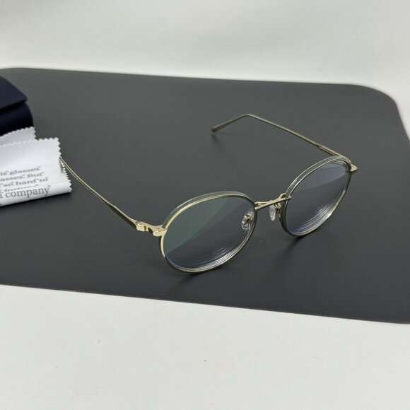 warby parker garrison m 1709 Polished Gold Ivy Round Eyeglasses Frames 50-19 140 - Picture 5 of 15